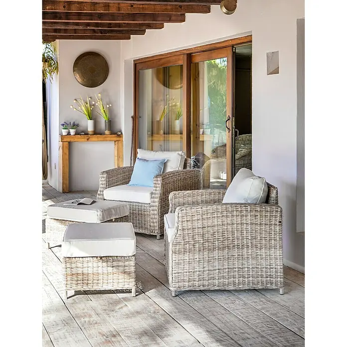 Sillón de conjunto Gotland - Ancho: 80 cm, Material superior: Ratán sintético