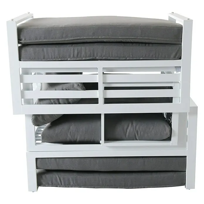 Sunfun Hannah Conjunto de muebles - 5 piezas, Textil, Gris, Gris claro