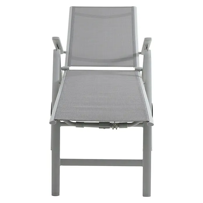 Sunfun Hannah Tumbona - L x An: 189 x 75 cm, Textilene, Gris claro