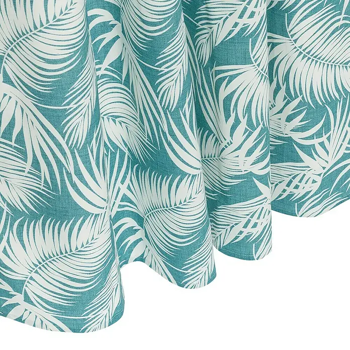 Cortina con ollaos Bergen - 140 x 260 cm, 80% algodón y 20% poliéster, Turquesa