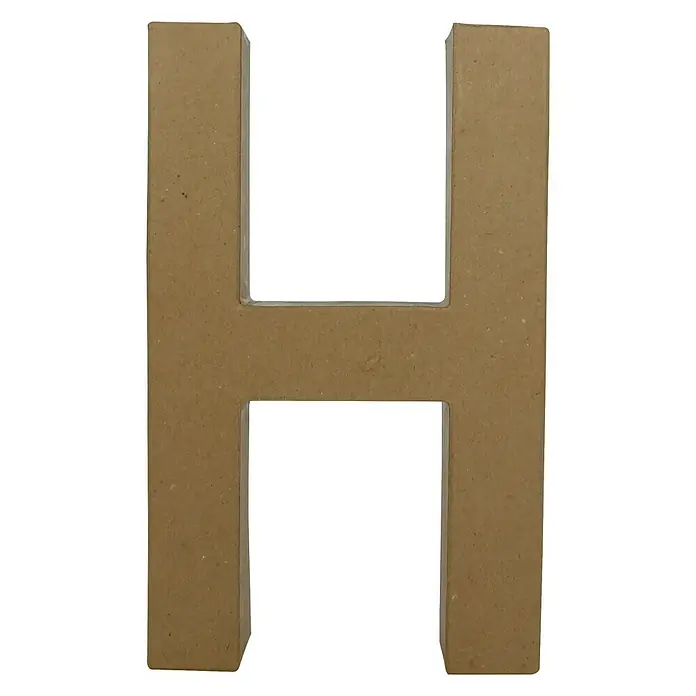 Décopatch Letra de cartón Fantasía - Motivo: H, Cartón, L x An x Al: 30 x 2 x 22 cm
