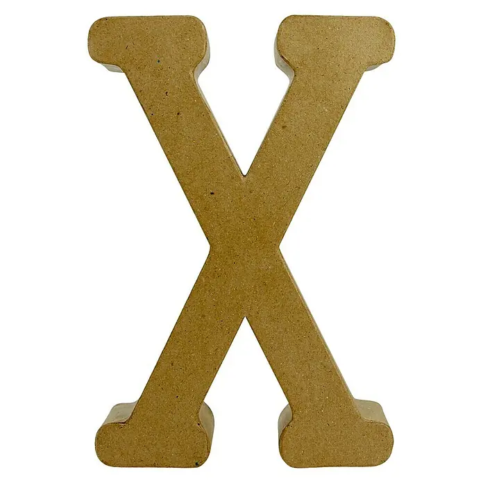Décopatch Letra de cartón Fantasía - Motivo: X, Cartón, L x An x Al: 22 x 5 x 30 cm
