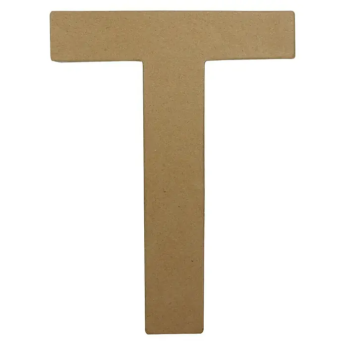 Décopatch Letra de cartón Fantasía - Motivo: T, Cartón, L x An x Al: 22 x 5 x 30 cm