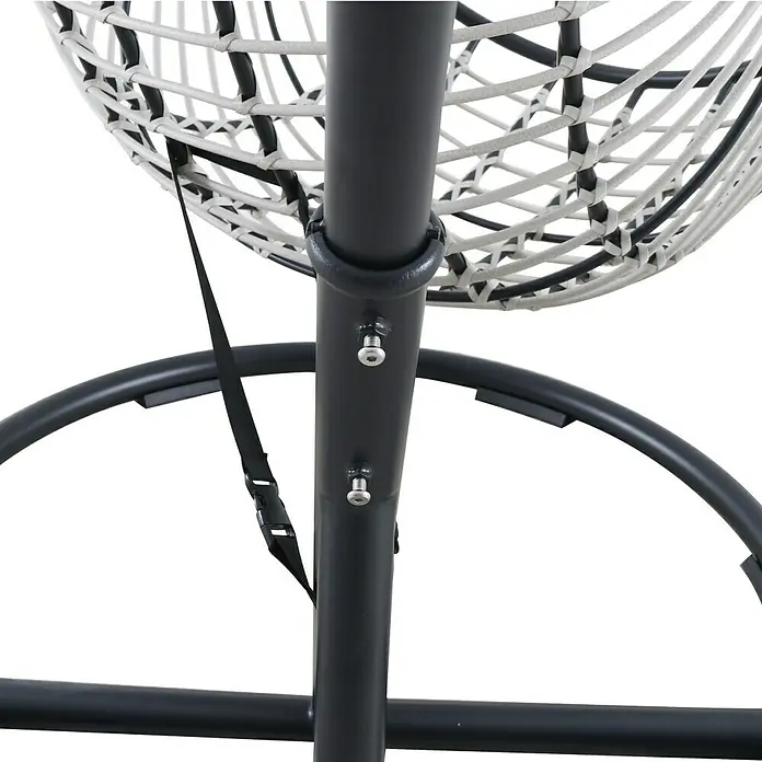 Sunfun Hamaca colgante Cozumel - Acero, Gris claro, Altura: 196 cm