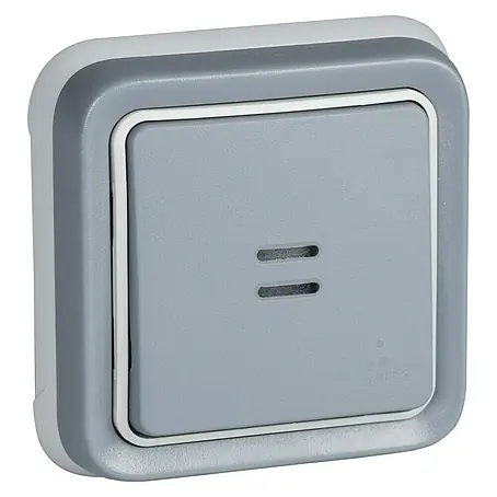 Legrand  Pulsador para estancias con humedad con luz plano Plexo