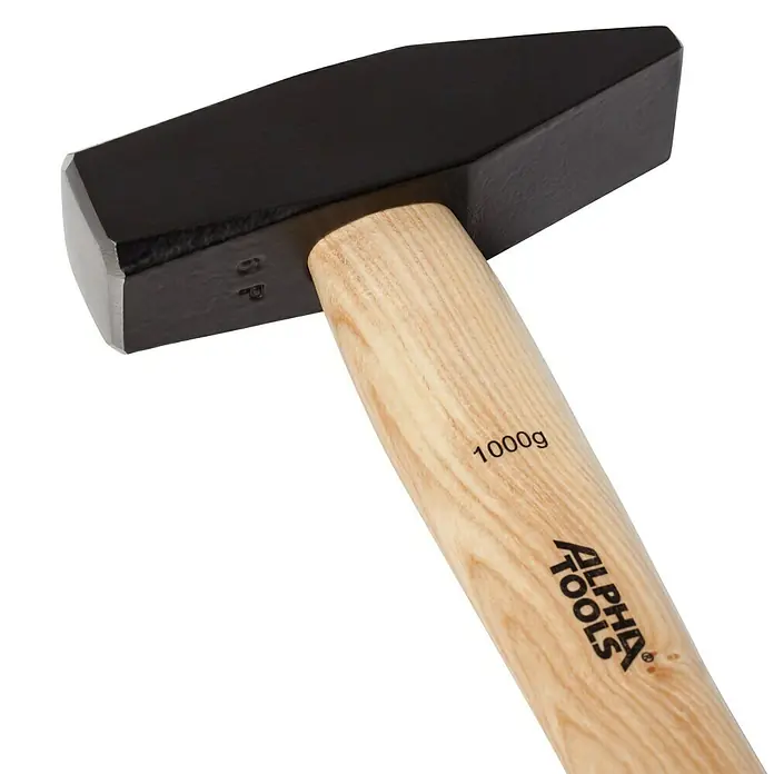 Alpha Tools Martillo de cerrajero - 1.000 g, Madera de fresno