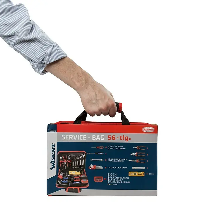 Wisent Werkzeugtasche Servicebag - 56 -tlg.
