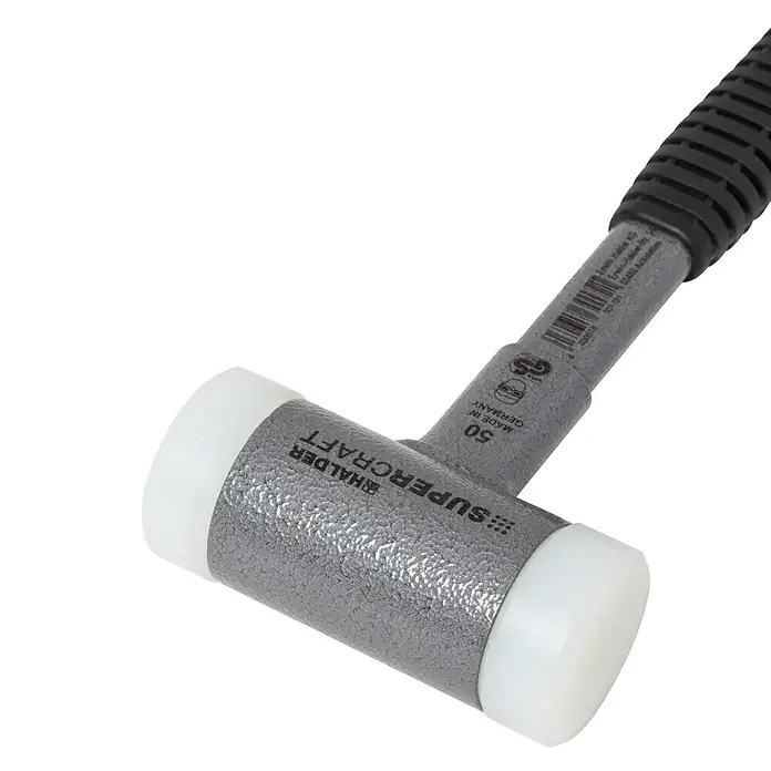 Halder Čekić s gumiranim krajevima Supercraft - Promjer glave: 50 mm, Tvrdo