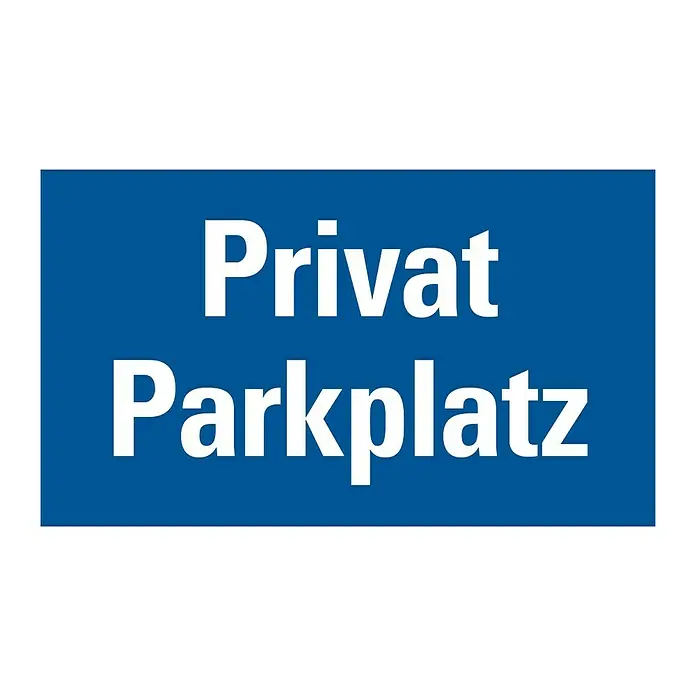 Pickup Gebotsschild - Privatparkplatz, L x B: 20 x 33 cm, Selbstklebend