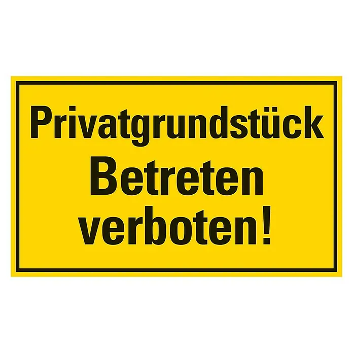 Pickup Verbotsschild - L x B: 33 x 20 cm, Privatgrundstück, Selbstklebend