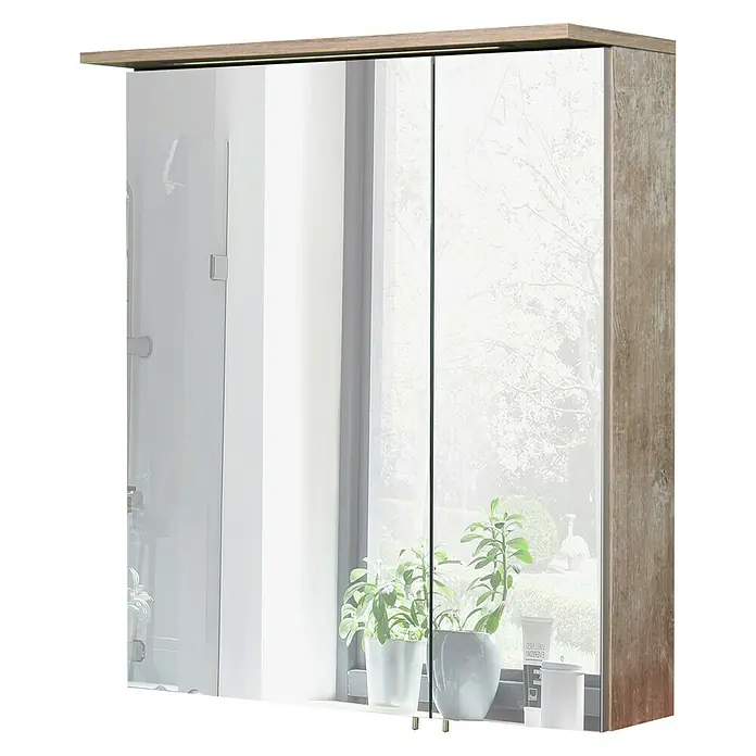 Schildmeyer LED-Spiegelschrank 00.1 Profil 1 - 60 x 72,5 cm, Mit Beleuchtung, Spanplatte, Findus - Rechte Seitenansicht