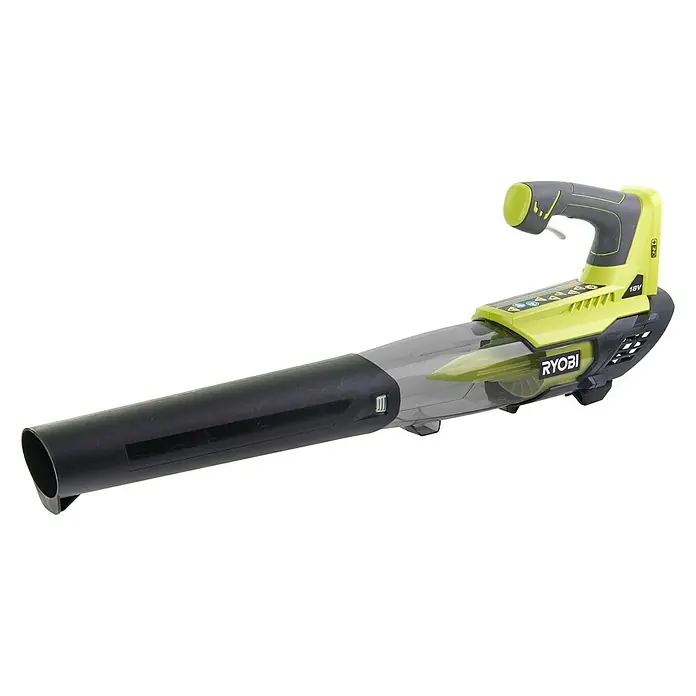 Ryobi ONE+ Akumulatorski puhač lišća OBL18JB - 18 V, Litij-ionska, Bez akumulatora, Brzina puhanja: 160 km/h - Pogled s lijeve strane