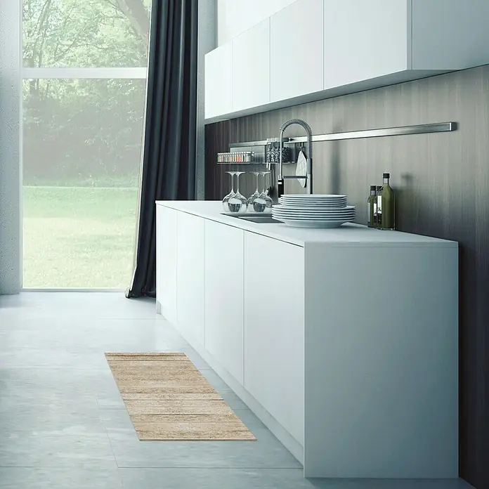 Vinylteppich Croma - Grau/Braun, 140 x 50 cm