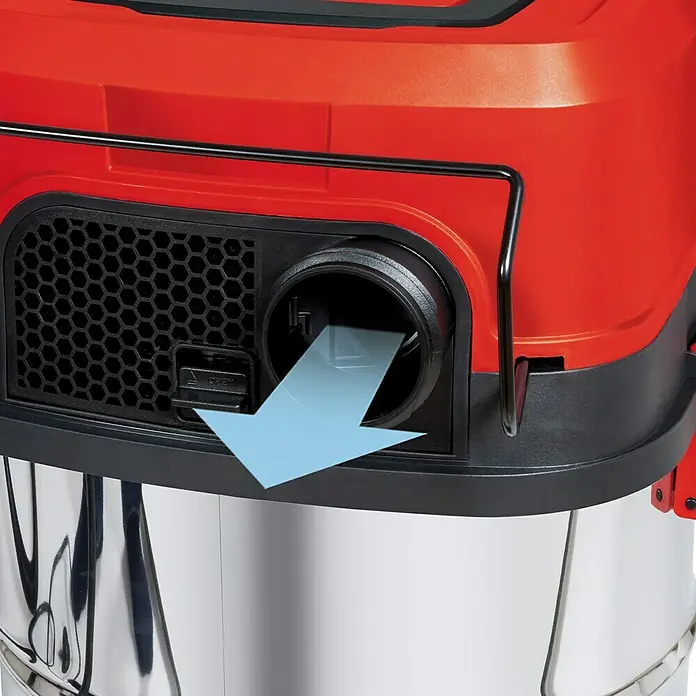 Herkules Alleszuiger H-NT 20 Inox - 800 W, 20 l, Materiaal omhulsel: Roestvrij staal - Achteraanzicht