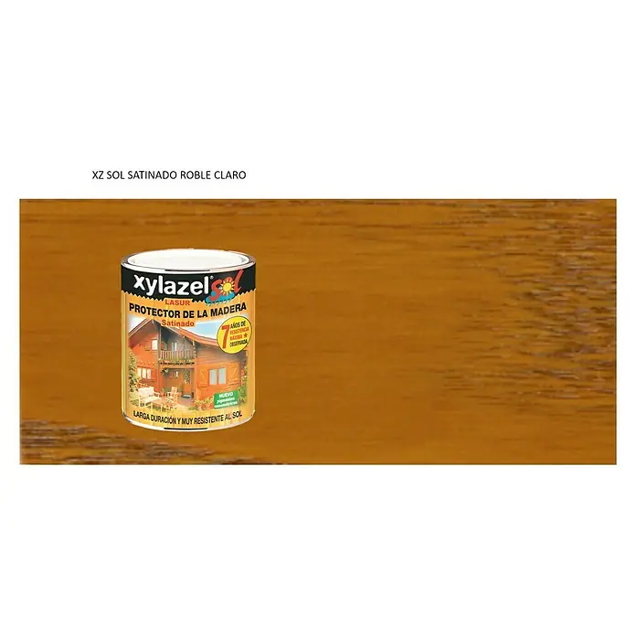 Xylazel Protección para madera lasur Sol - Roble claro, 2,5 l, Satinado