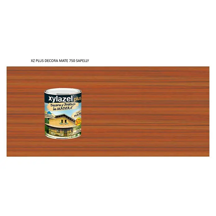 Xylazel Protección para madera lasur Decora - Sapelly, 750 ml, Mate