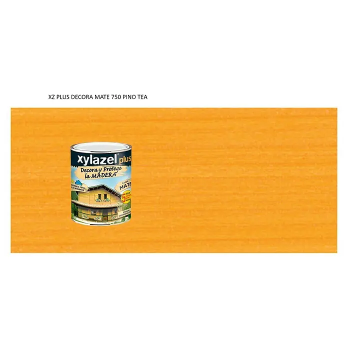 Xylazel Protección para madera lasur Decora - Pino TEA, 750 ml, Mate