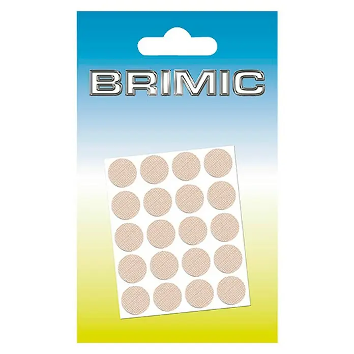 Micel Brimic Tapón embellecedor Textil beige - Diámetro: 13 mm, Pegado, 20 uds.