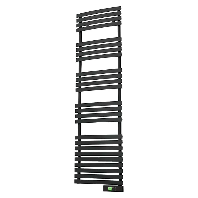 Rointe Radiador toallero eléctrico Delta - An x Al: 50 x 179,7 cm, 750 W, Negro, Display LC