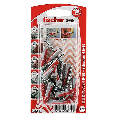 Fischer Duopower Dübel- & Schraubenbox 6 x 30 S