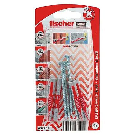Fischer Duopower Dübel- & Schraubenbox 6 x 50 S K