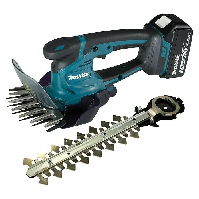 Makita Akku-Gras- & Strauchschere DUM604RFX - 18 V, Li-Ionen, 1 Akku, Messerbreite: 16 cm - Vorderansicht