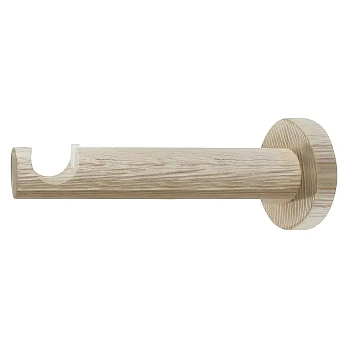 Expo Ambiente Nosač Domo - Izbijeljeni hrast, Prikladno za: Šipke za zavjese Ø 28 mm, Duljina: 12 cm - Pogled sprijeda