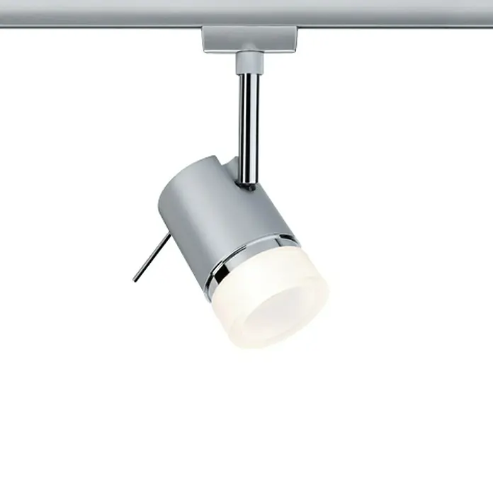 Paulmann URail Deckenstrahler Pipe - GU10, Chrom, Chrom matt - Vorderansicht