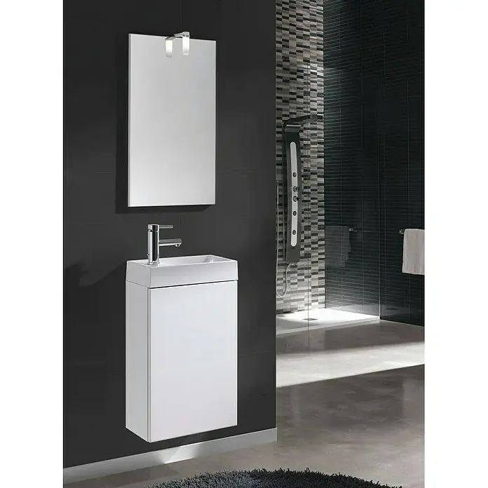 Riva Conjunto de mueble de baño Young - 40 cm, Blanco, Brillante