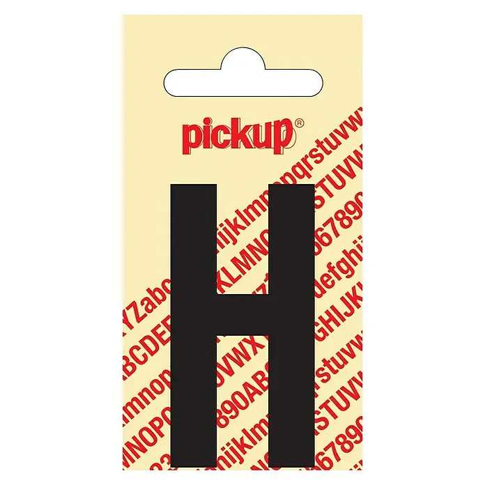 Pickup Naljepnica - Motiv: H, Crne boje, Visina: 60 mm