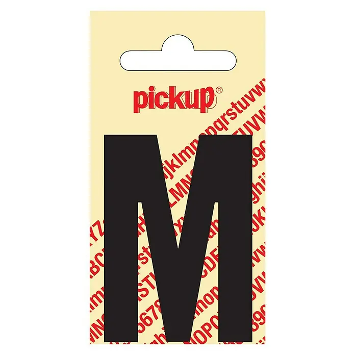 Pickup Naljepnica - Motiv: M, Crne boje, Visina: 60 mm