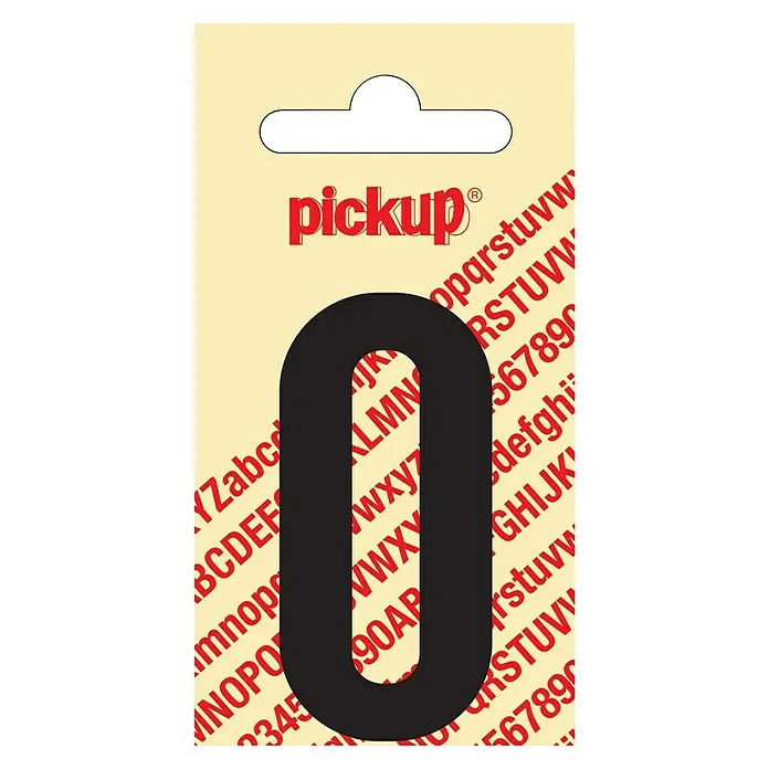 Pickup Naljepnica - Motiv: O, Crne boje, Visina: 60 mm