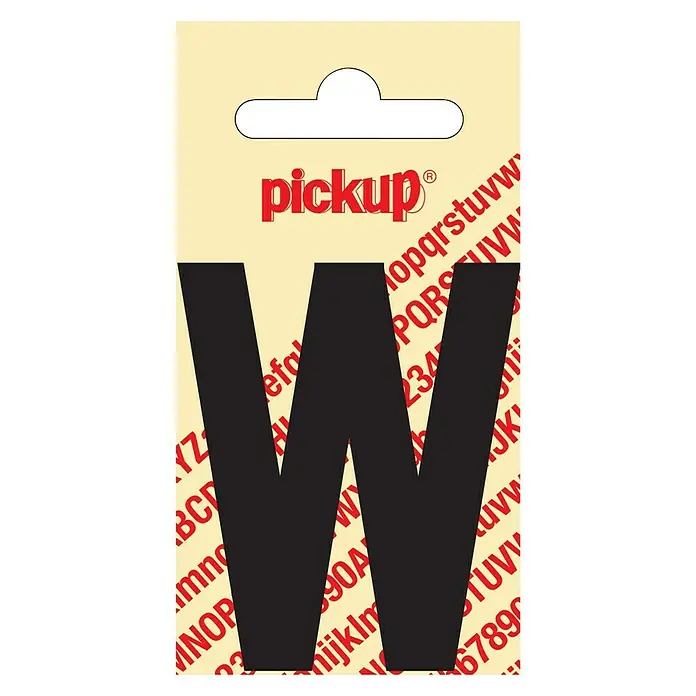 Pickup Naljepnica - Motiv: W, Crne boje, Visina: 60 mm