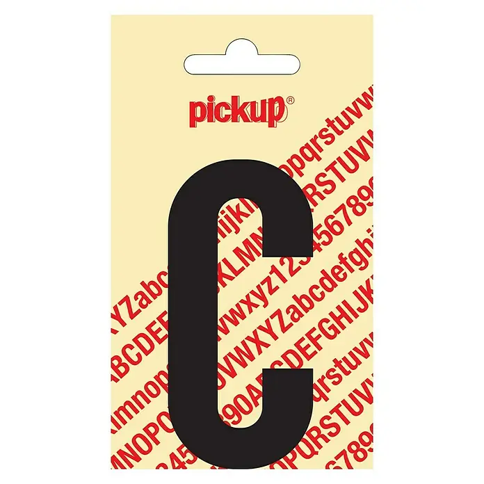 Pickup Etiqueta adhesiva - Motivo: C, Negro, Altura: 90 mm