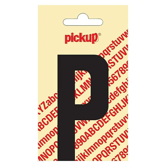 Pickup Naljepnica - Motiv: P, Crne boje, Visina: 90 mm
