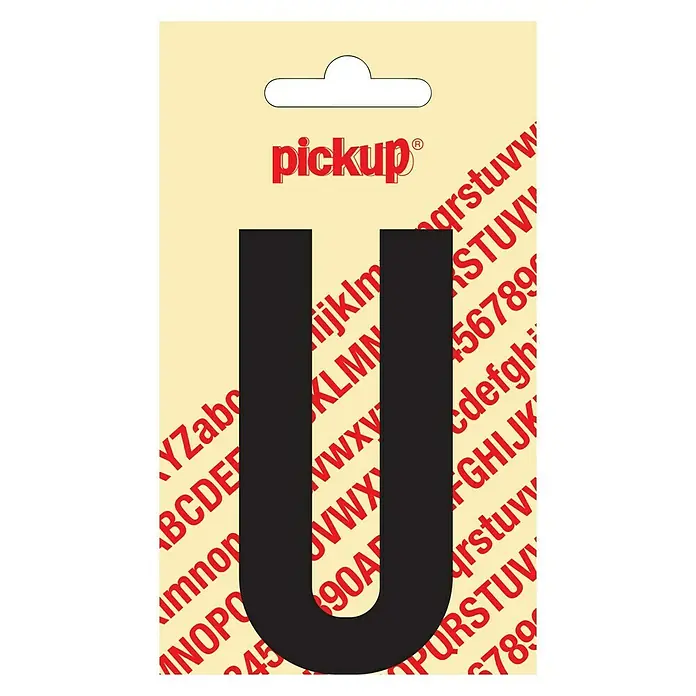 Pickup Naljepnica - Motiv: U, Crne boje, Visina: 90 mm
