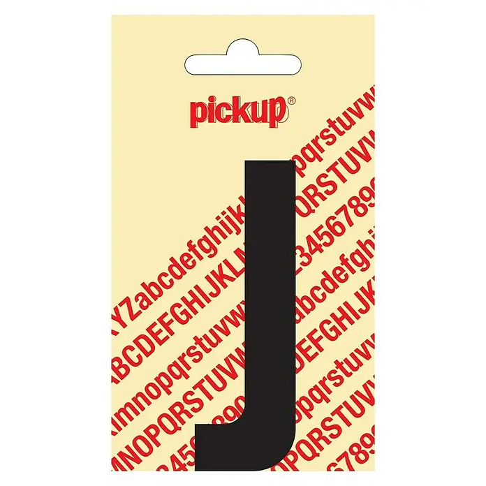Pickup Naljepnica - Motiv: J, Crne boje, Visina: 90 mm