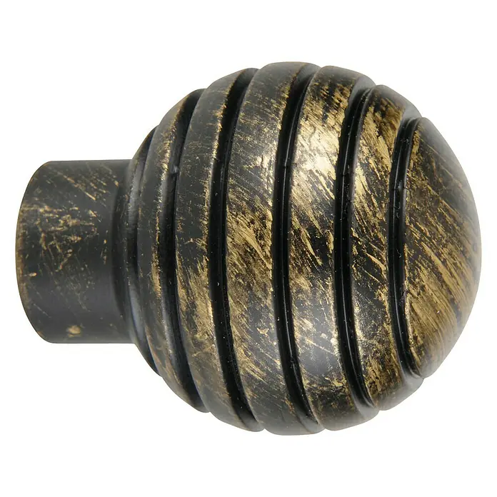 Tapa final Antique Esfera negro y oro - 2 ud.