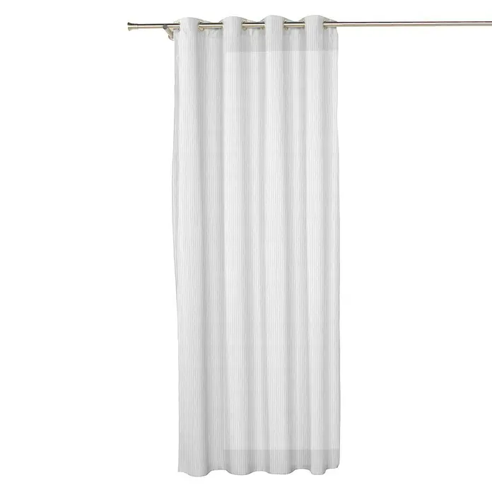 Visillo para ventana Mendes - 140 x 270 cm, 82% poliéster - 18% lino, Blanco