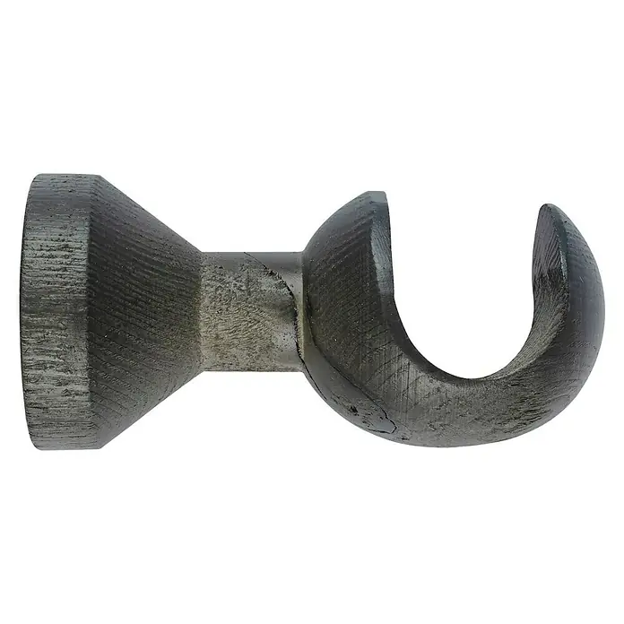 Soporte de pared Ideas wood fume - Apto para: Barras para las cortinas de Ø 28 mm, Largo: 10,5 cm