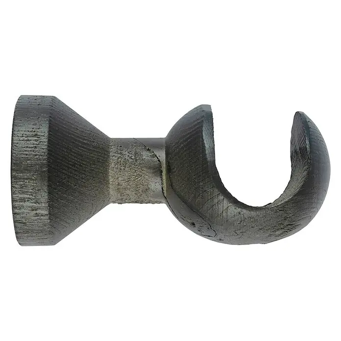 Soporte de pared Ideas wood cebrano - Apto para: Barras para las cortinas de Ø 28 mm, Largo: 10,5 cm