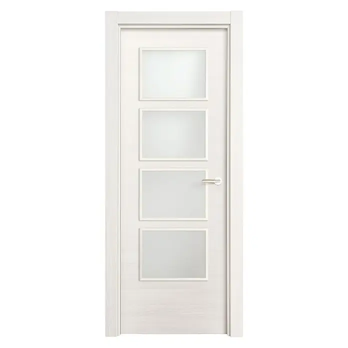 Solid Elements Puerta acristalada Fresno Eslovenia - 62,5 x 203 cm, Izquierda, Blanco, Macizo, Vidriera