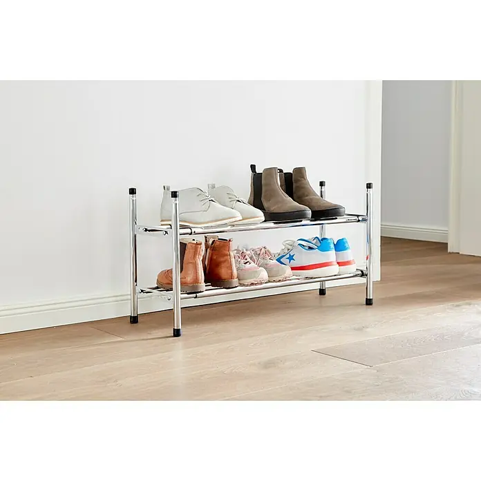 Regal za cipele - D x Š x V: 23 x 64 x 37 cm, Namijenjeno za: Do 12 pari cipela, Maksimalno produženje: 118 cm - Pogled sprijeda