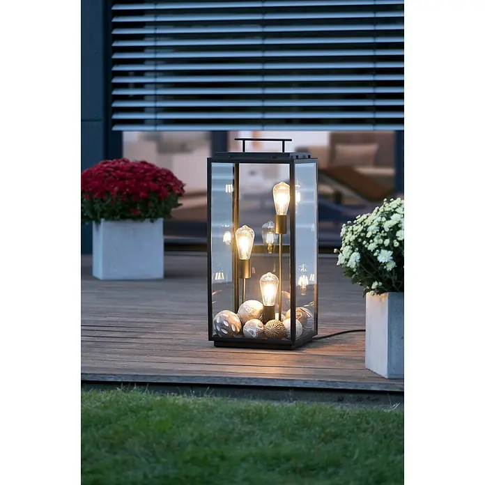 Starlux Ukrasna svjetiljka Latiano - 3 x 40 W, Crne boje, D x Š x V: 30 x 30 x 70 cm
