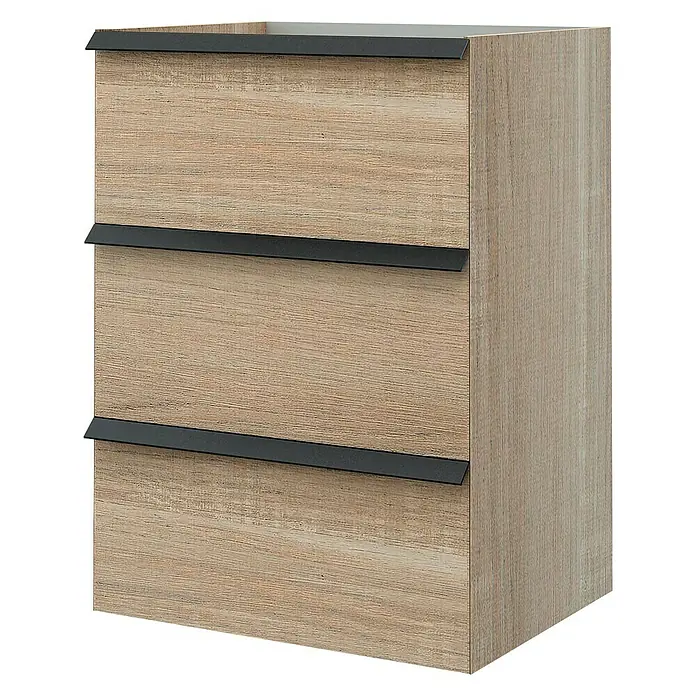 Baden Haus Qubo Waschtischunterschrank - 46 x 60 x 83 cm, Eiche Bruges, Holzoptik