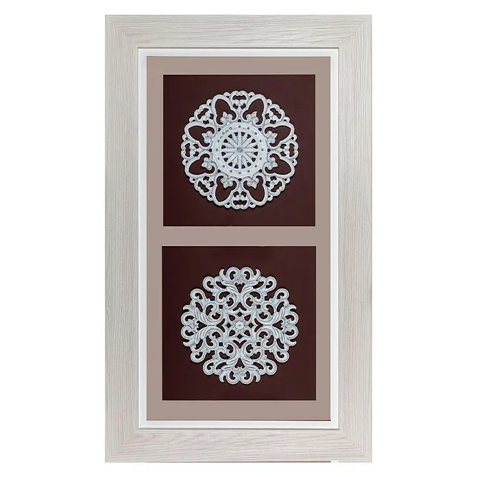 Cuadro Vitrina Urban perla - Ornamentación redonda, An x Al: 65 x 95 cm