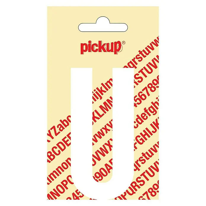 Pickup Naljepnica - Motiv: U, Bijele boje, Visina: 90 mm
