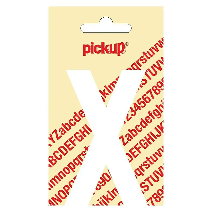 Pickup Naljepnica - Motiv: X, Bijele boje, Visina: 90 mm