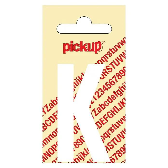 Pickup Naljepnica - Motiv: K, Bijele boje, Visina: 60 mm