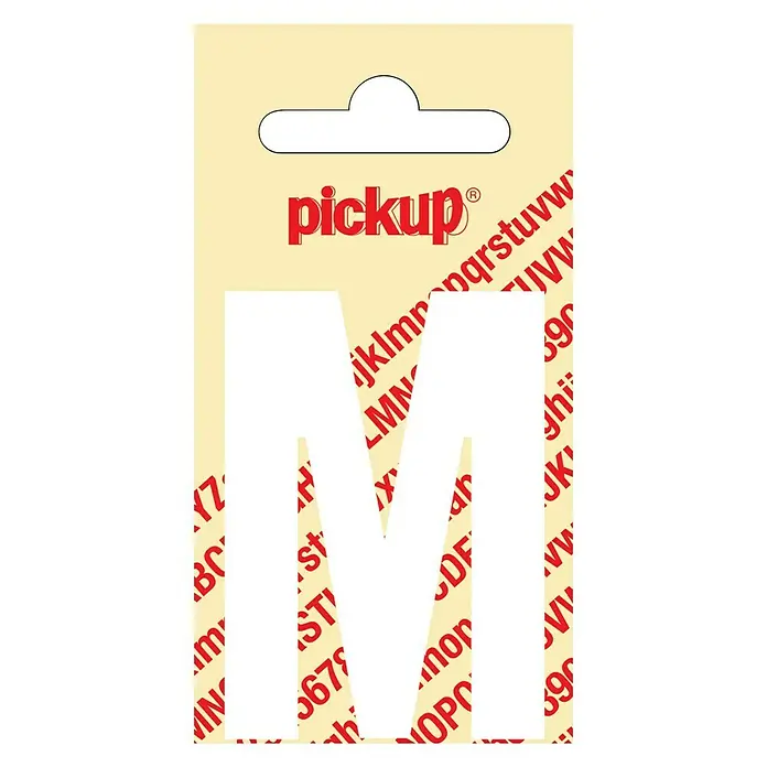 Pickup Naljepnica - Motiv: M, Bijele boje, Visina: 60 mm
